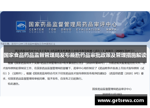 国家食品药品监督管理局发布最新药品审批政策及管理措施解读